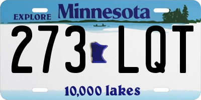 MN license plate 273LQT