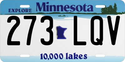 MN license plate 273LQV