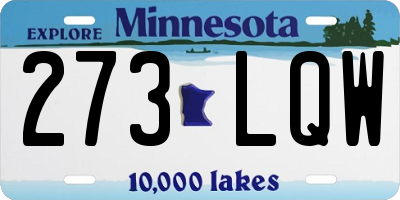 MN license plate 273LQW