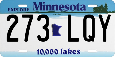 MN license plate 273LQY