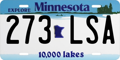 MN license plate 273LSA