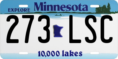 MN license plate 273LSC