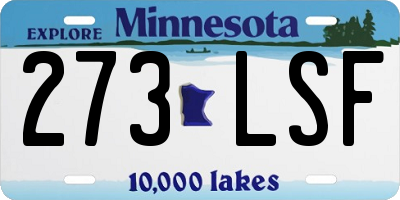 MN license plate 273LSF