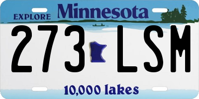 MN license plate 273LSM