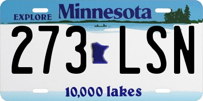 MN license plate 273LSN