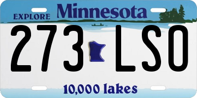 MN license plate 273LSO