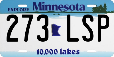 MN license plate 273LSP