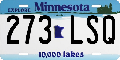 MN license plate 273LSQ