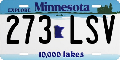 MN license plate 273LSV
