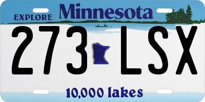 MN license plate 273LSX