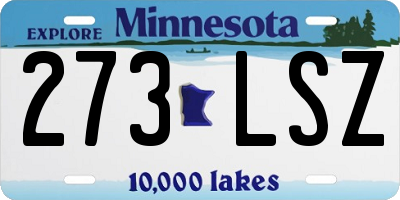 MN license plate 273LSZ