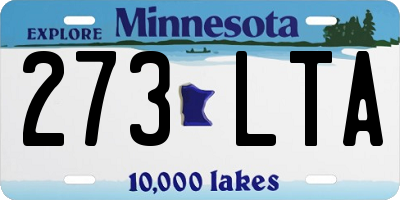MN license plate 273LTA