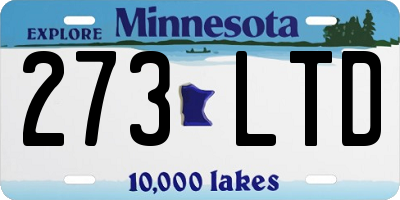 MN license plate 273LTD
