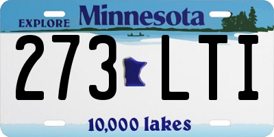 MN license plate 273LTI