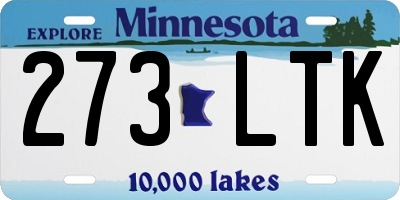 MN license plate 273LTK