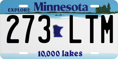 MN license plate 273LTM