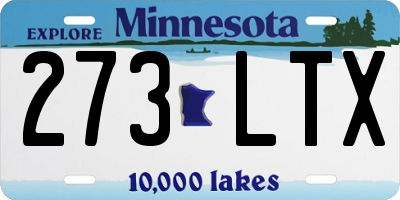 MN license plate 273LTX