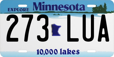 MN license plate 273LUA