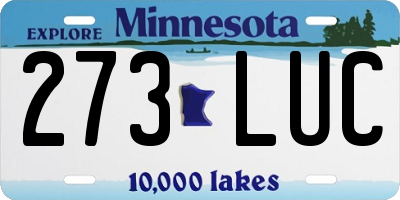 MN license plate 273LUC