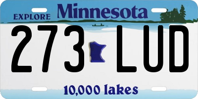 MN license plate 273LUD