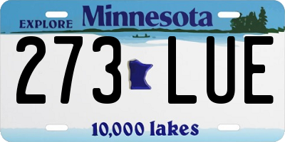 MN license plate 273LUE
