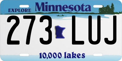 MN license plate 273LUJ