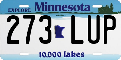MN license plate 273LUP