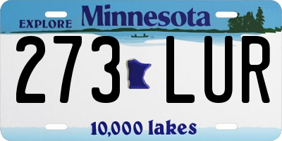 MN license plate 273LUR