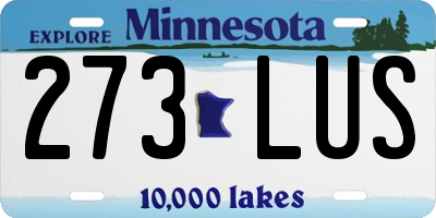 MN license plate 273LUS