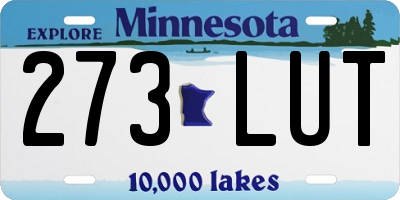 MN license plate 273LUT