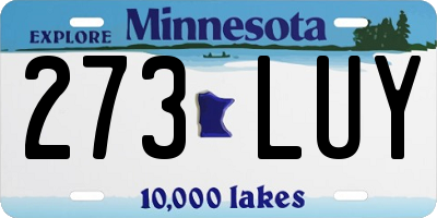 MN license plate 273LUY