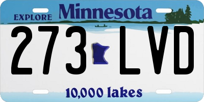 MN license plate 273LVD