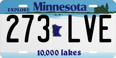 MN license plate 273LVE