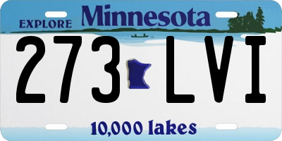 MN license plate 273LVI