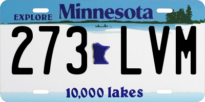 MN license plate 273LVM