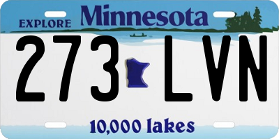 MN license plate 273LVN