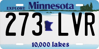 MN license plate 273LVR