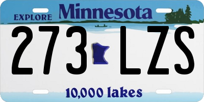MN license plate 273LZS