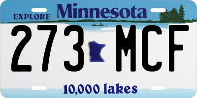 MN license plate 273MCF