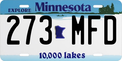 MN license plate 273MFD