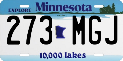 MN license plate 273MGJ
