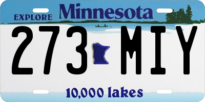 MN license plate 273MIY