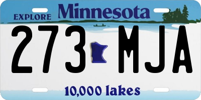MN license plate 273MJA