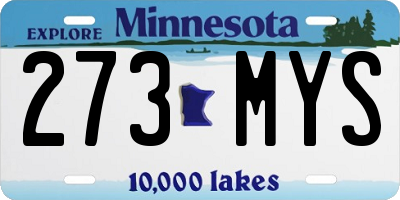 MN license plate 273MYS