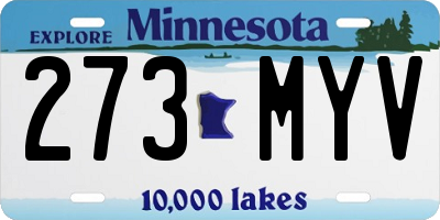 MN license plate 273MYV