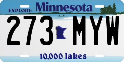 MN license plate 273MYW