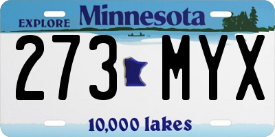 MN license plate 273MYX