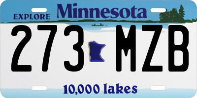 MN license plate 273MZB