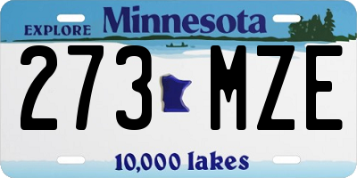 MN license plate 273MZE