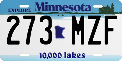 MN license plate 273MZF